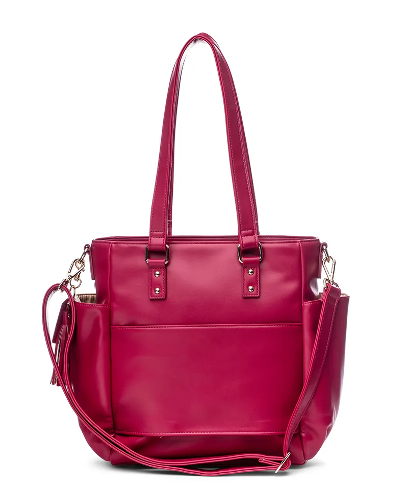 Carina Tote Bag - Cranberry