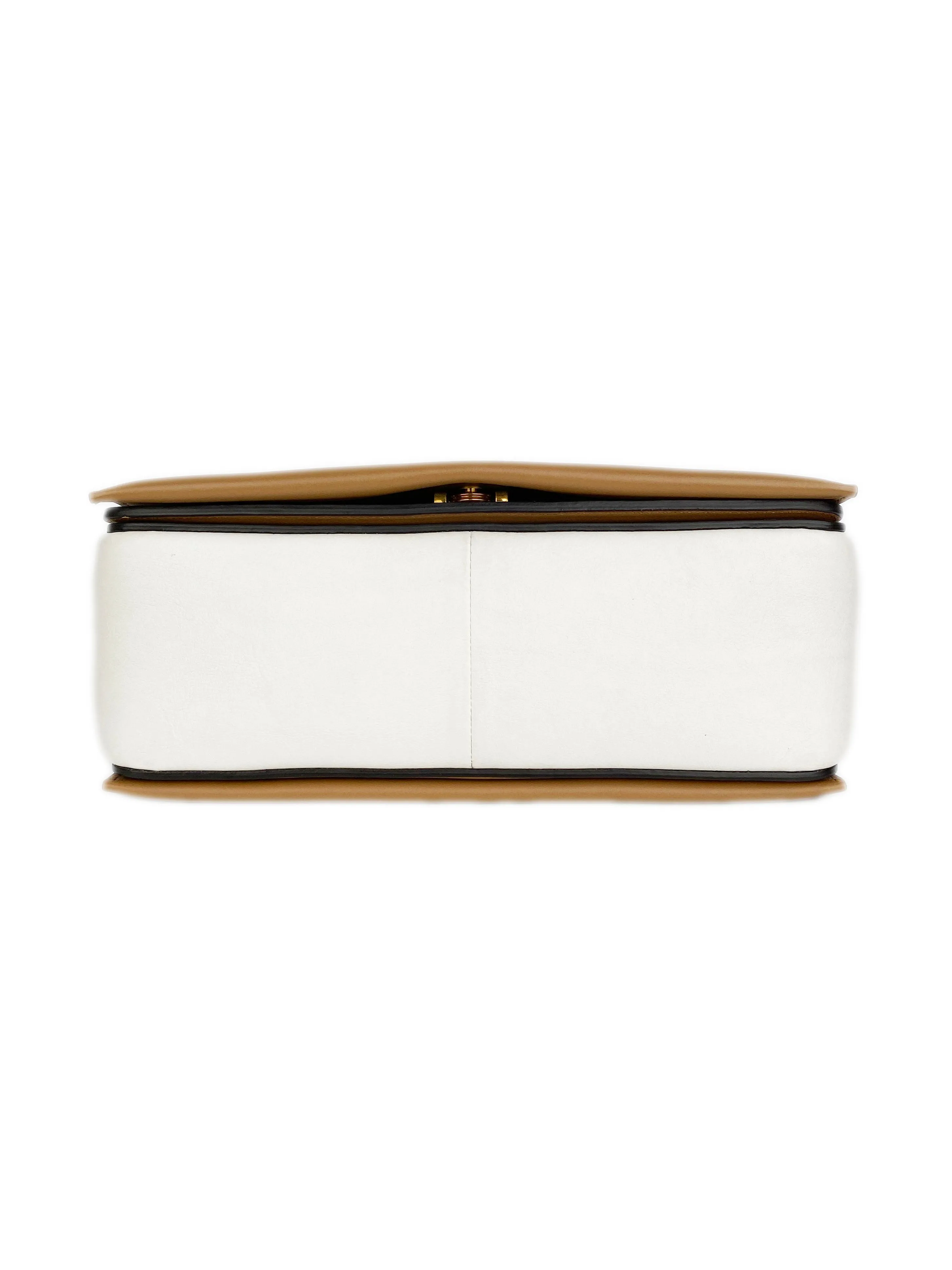 Celine Tan & Optic White Medium Frame Bag