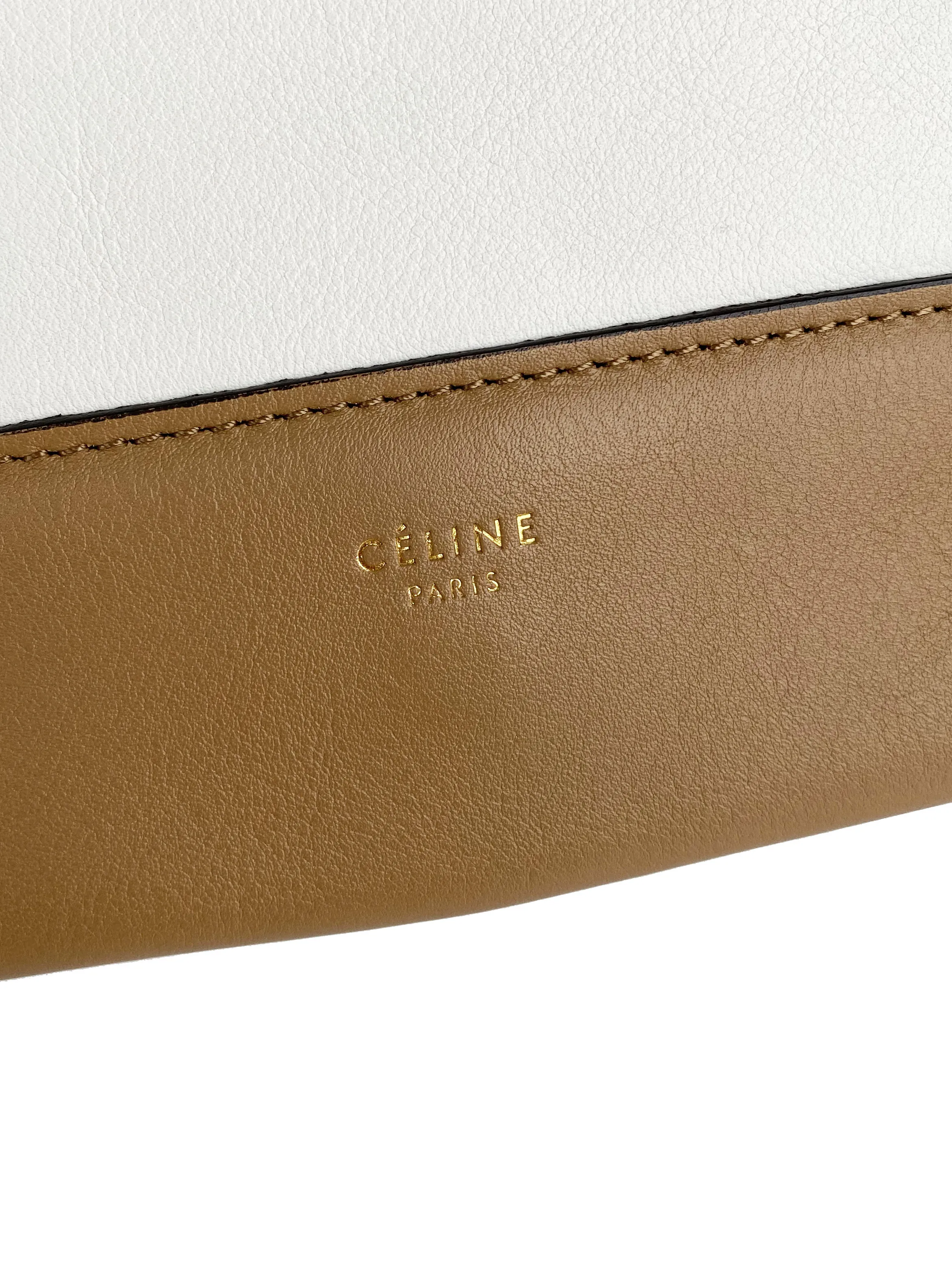 Celine Tan & Optic White Medium Frame Bag