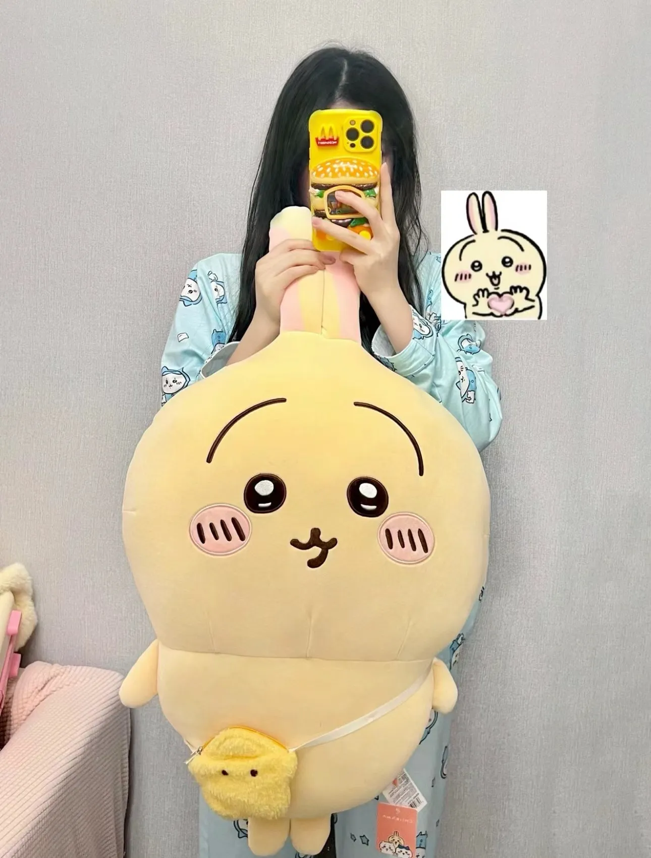 ChiiKawa X Miniso | ChiiKawa Hachiware Usagi -  60cm Giant Outing with Bag Plush Doll Kawaii items Room Decoration doll