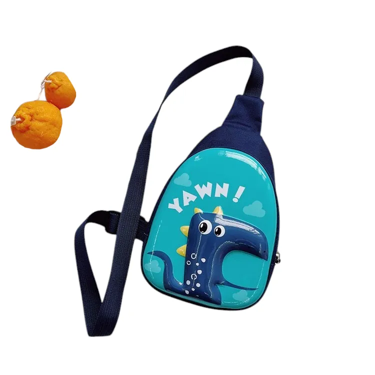 Children's Cute Cartoon Hard Shell Chest Bag - Adorable Dinosaur Design | Giggly Groves