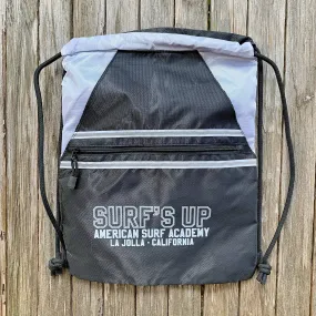 CINCH SACK - Surf's Up American Surf Academy (black)