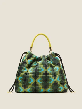 Cirrus drawstring handbag in Cosmos Green