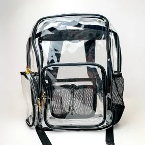 Clear Backpack in Black