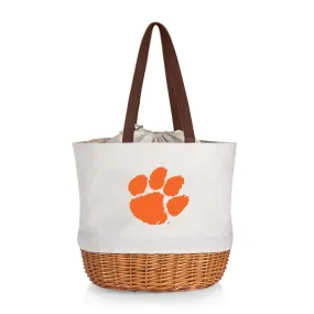 Clemson Tigers - Coronado Canvas and Willow Basket Tote