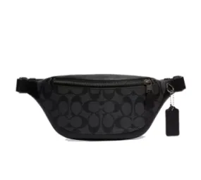 Coach Warren Mini Belt Bag In Signature Canvas Charcoal