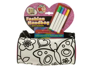 Color Your Own Fashion Roll Handbag with Markers