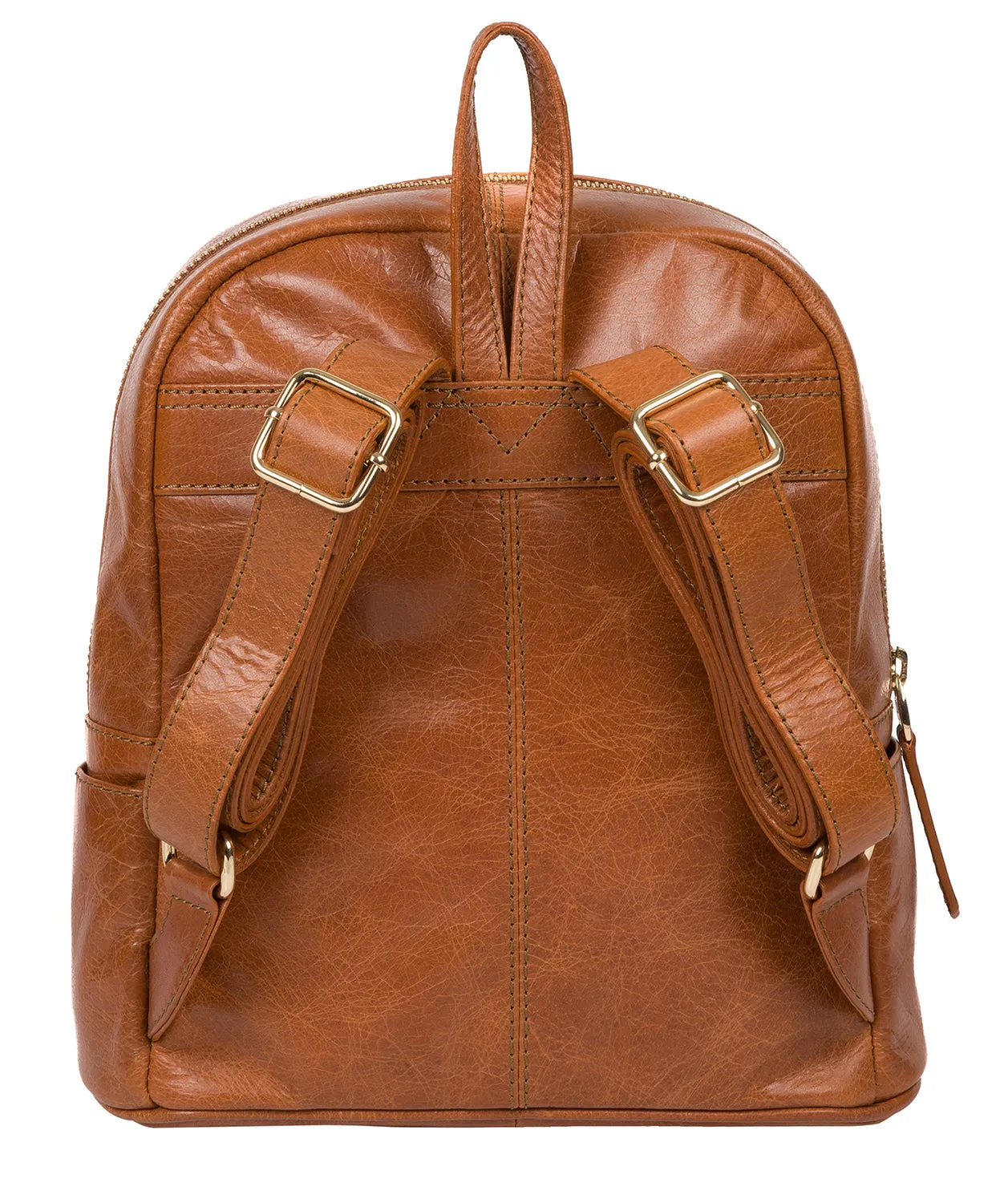 'Cora' Hazelnut Leather Backpack