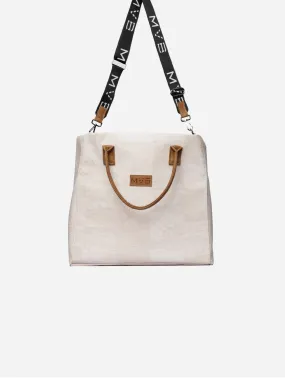 Cork Vegan Tote Bag | White