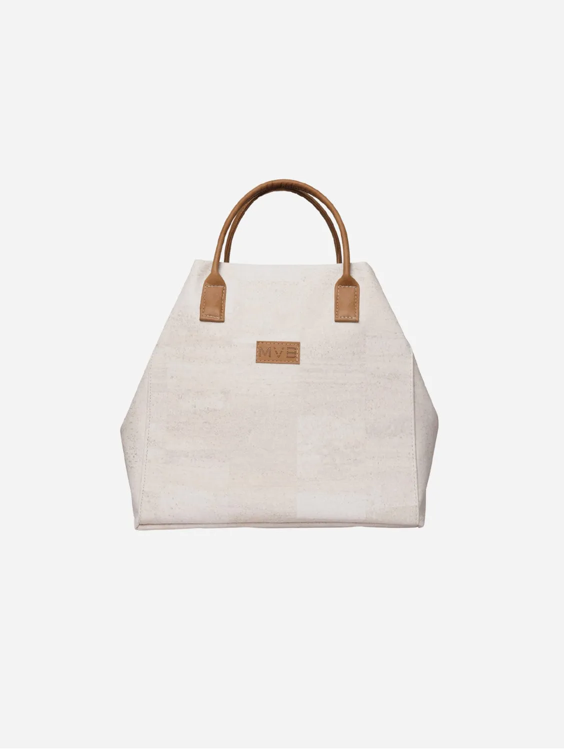 Cork Vegan Tote Bag | White