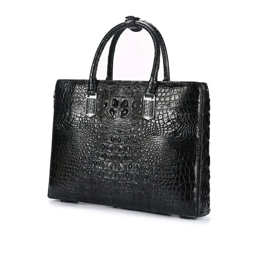 Crocodile Leather Briefcase Laptop  Bag