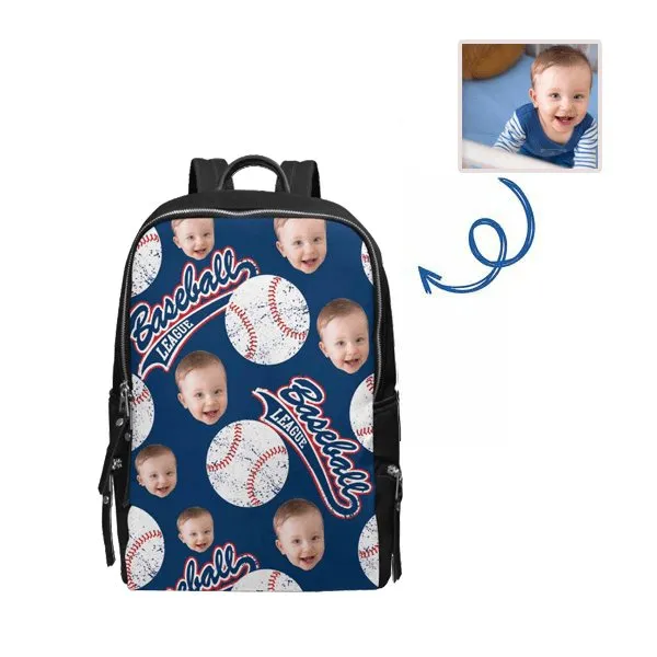 Custom Face Baseball School Bag