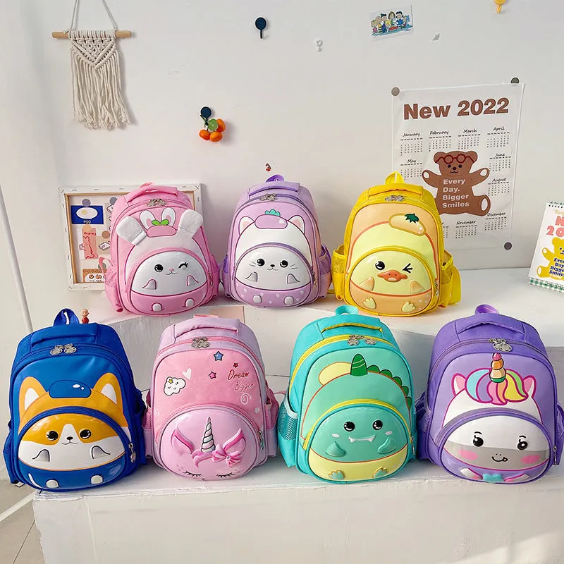 Cute Spine Protector Backpack for Elementary Students