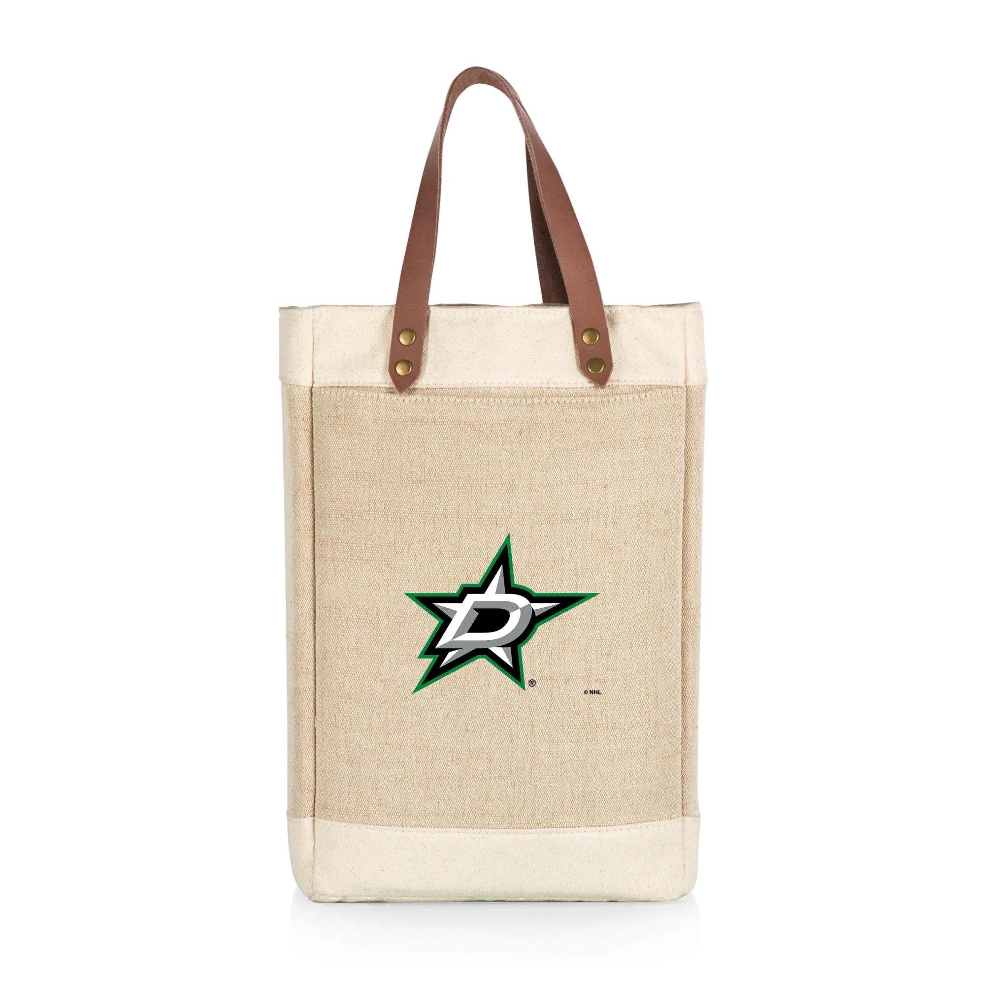 Dallas Stars - Pinot Jute 2 Bottle Insulated Wine Bag