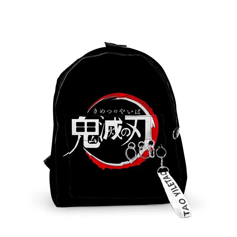 Demon Slayer Kimetsu no Yaiba School Bag Kamado Tanjirou Backpack Canvas Bag Women Men Tomioka Giyuu Travel Notebook Bag Cosplay