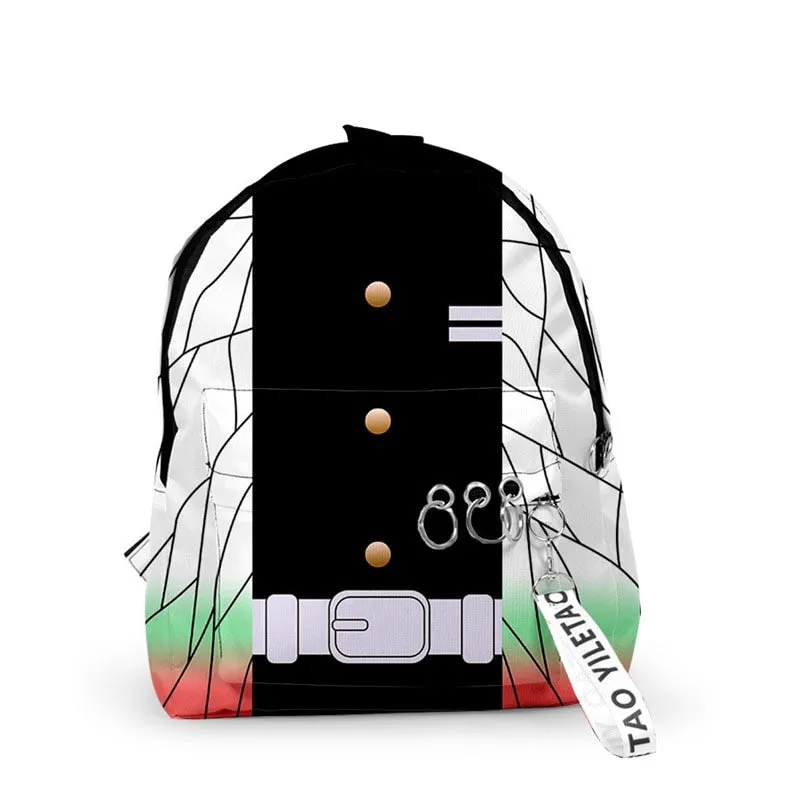 Demon Slayer Kimetsu no Yaiba School Bag Kamado Tanjirou Backpack Canvas Bag Women Men Tomioka Giyuu Travel Notebook Bag Cosplay