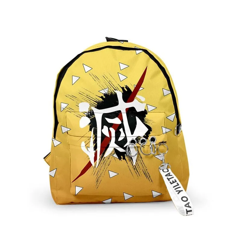 Demon Slayer Kimetsu no Yaiba School Bag Kamado Tanjirou Backpack Canvas Bag Women Men Tomioka Giyuu Travel Notebook Bag Cosplay