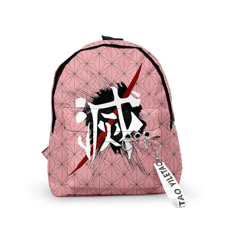 Demon Slayer Kimetsu no Yaiba School Bag Kamado Tanjirou Backpack Canvas Bag Women Men Tomioka Giyuu Travel Notebook Bag Cosplay