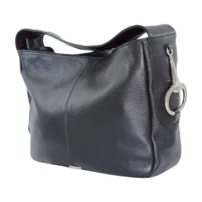 DITOMO Black Leather Shoulder Bag Bit Detail