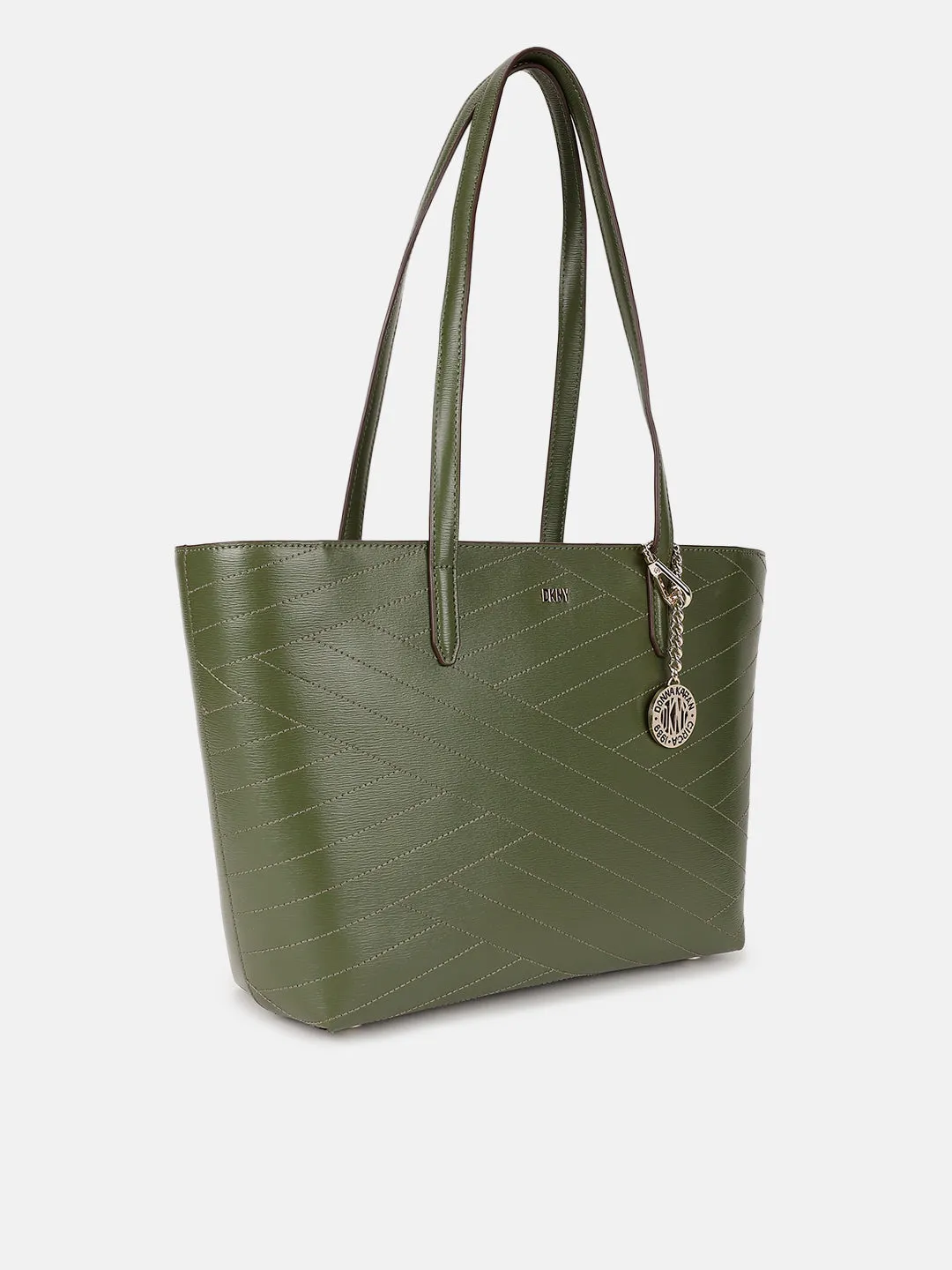 Dkny Women Green Solid Tote Bag