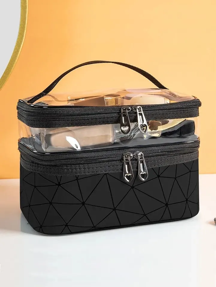 Double Layer Clear Makeup Bag