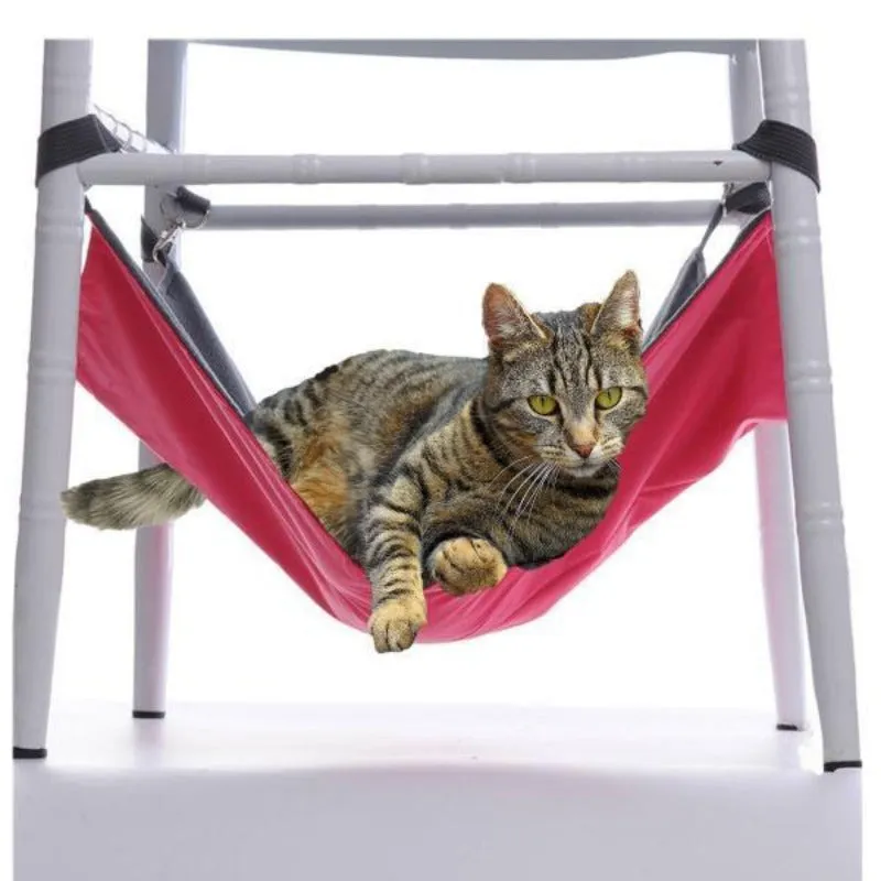 Double-sided Cat Hammock Hanging Under Chair Cat Swing Soft Pet Bed For Cage