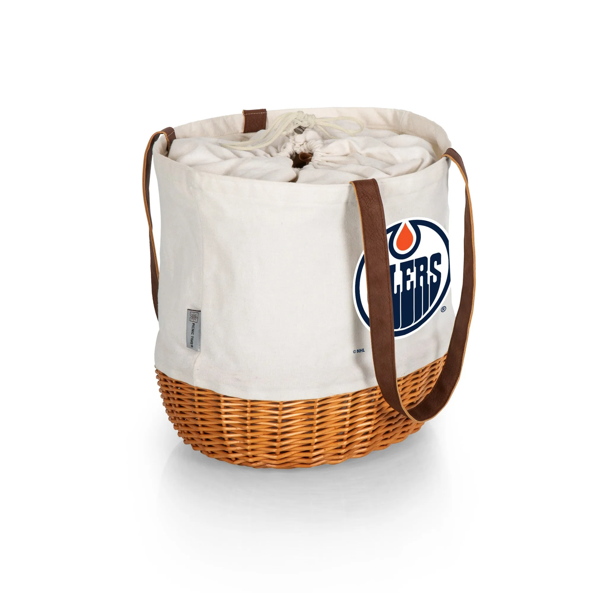 Edmonton Oilers - Coronado Canvas and Willow Basket Tote