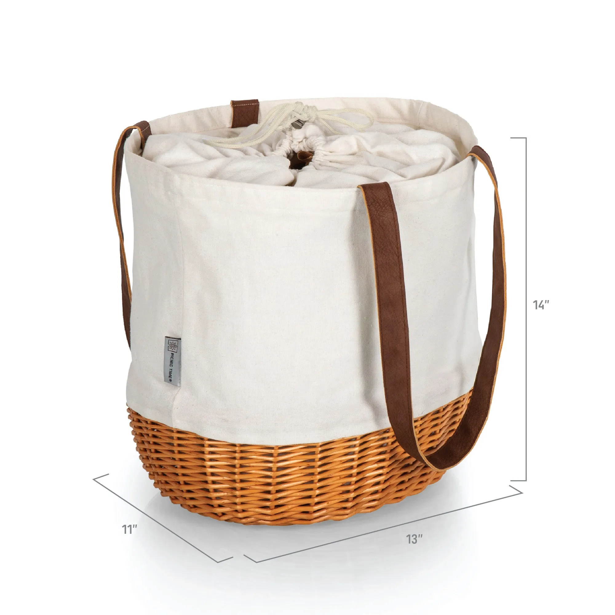 Edmonton Oilers - Coronado Canvas and Willow Basket Tote