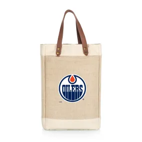 Edmonton Oilers - Pinot Jute 2 Bottle Insulated Wine Bag