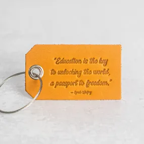 Education is the key Backpack Luggage Tag | Back to School