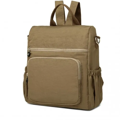 EH2107 - Kono Multi Way Anti-theft Waterproof Backpack Shoulder Bag - Khaki | Stylish & Versatile