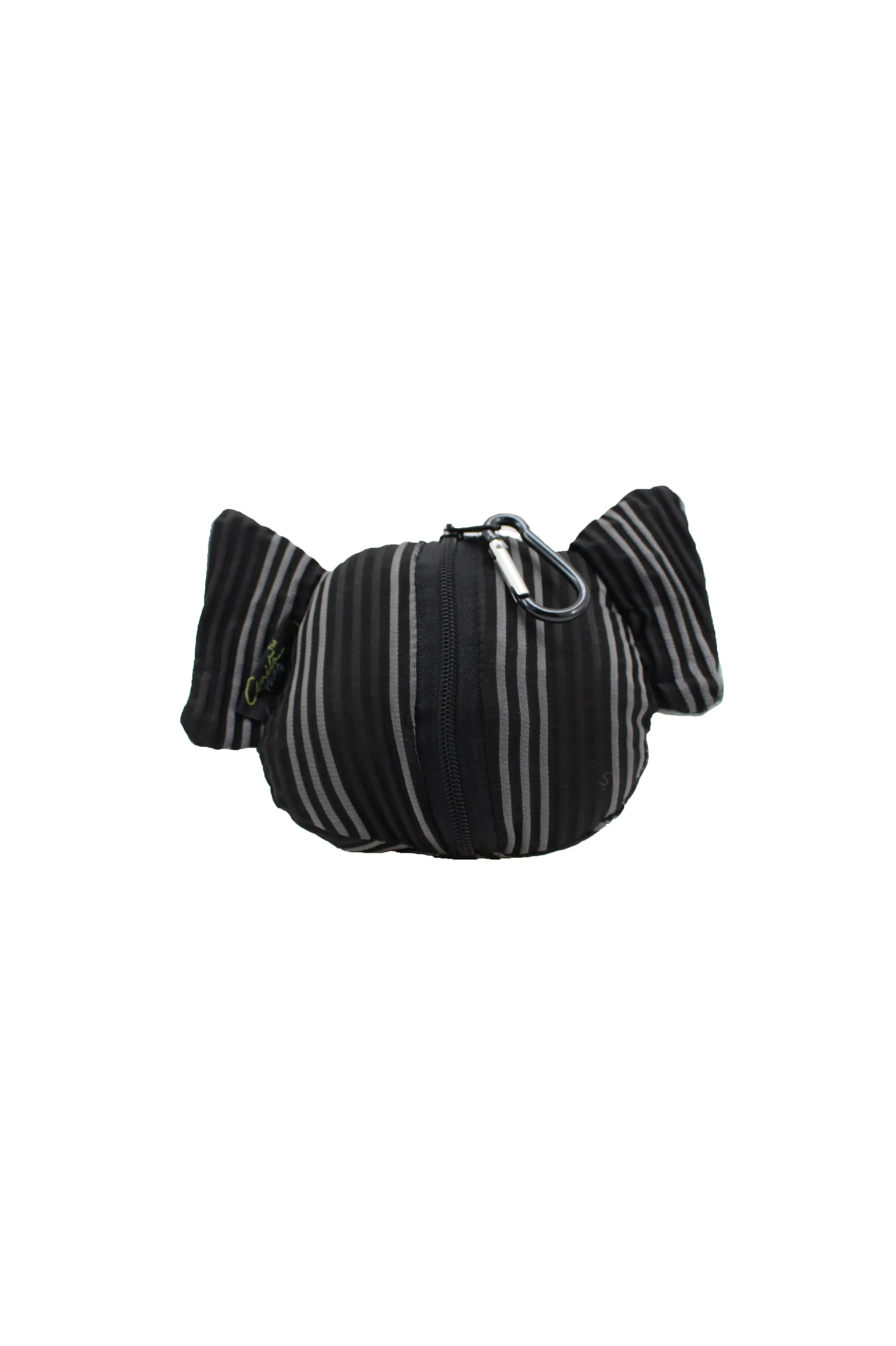 ELEPH FOLDABLE PLEAT 3 STRIPE - TOTE S : Black / Grey