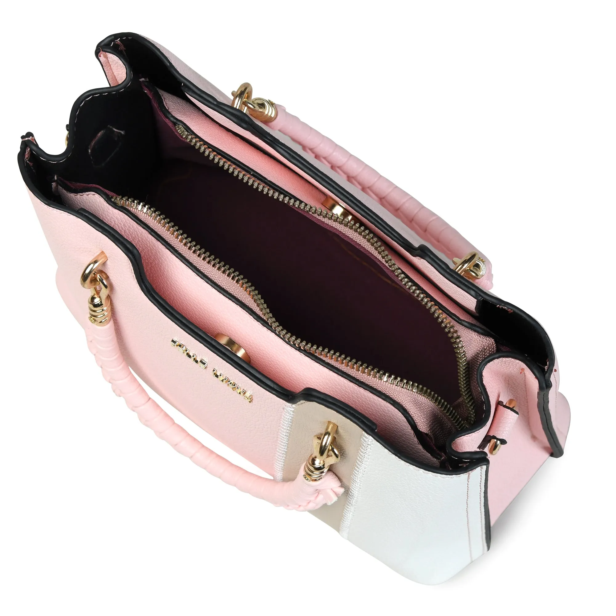 Elevate Your Look with Pelle Luxure Small PU Handbag – Black,  Brown and Pink