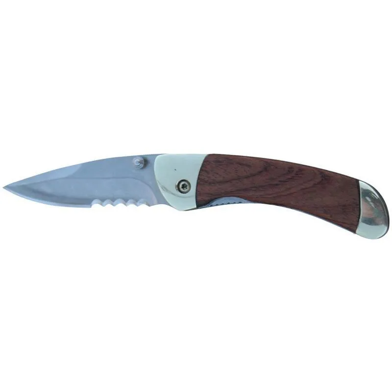 Engraved Classic Folding Pocket Knife - Rosewood