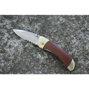 Engraved Classic Folding Pocket Knife - Rosewood