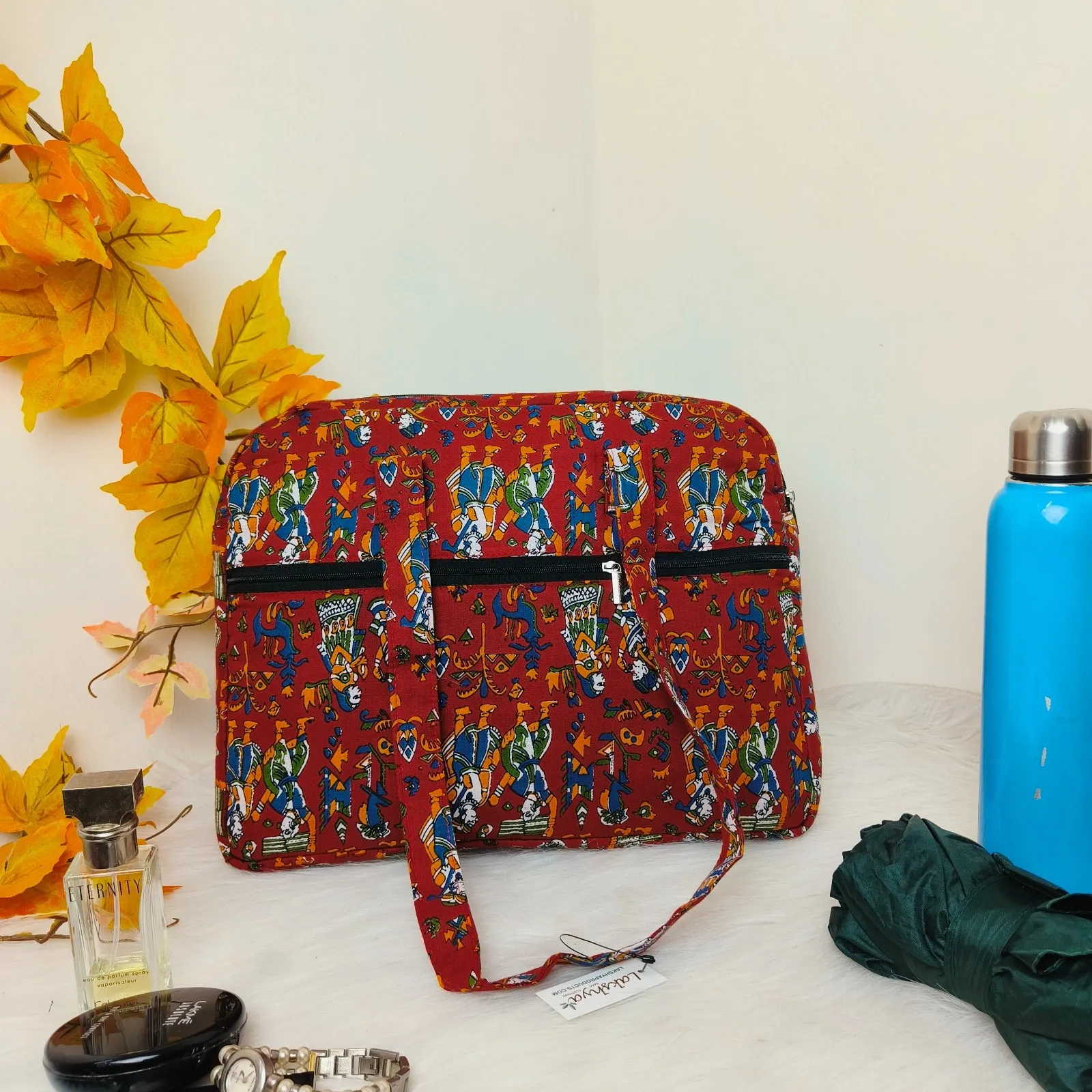 Everyday Tote Maroon Kalamkari Prints