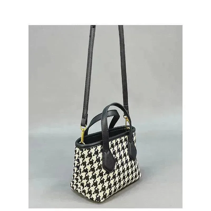 Fashion Houndstooth Single-shoulder Messenger Bag for Women