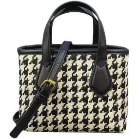 Fashion Houndstooth Single-shoulder Messenger Bag for Women