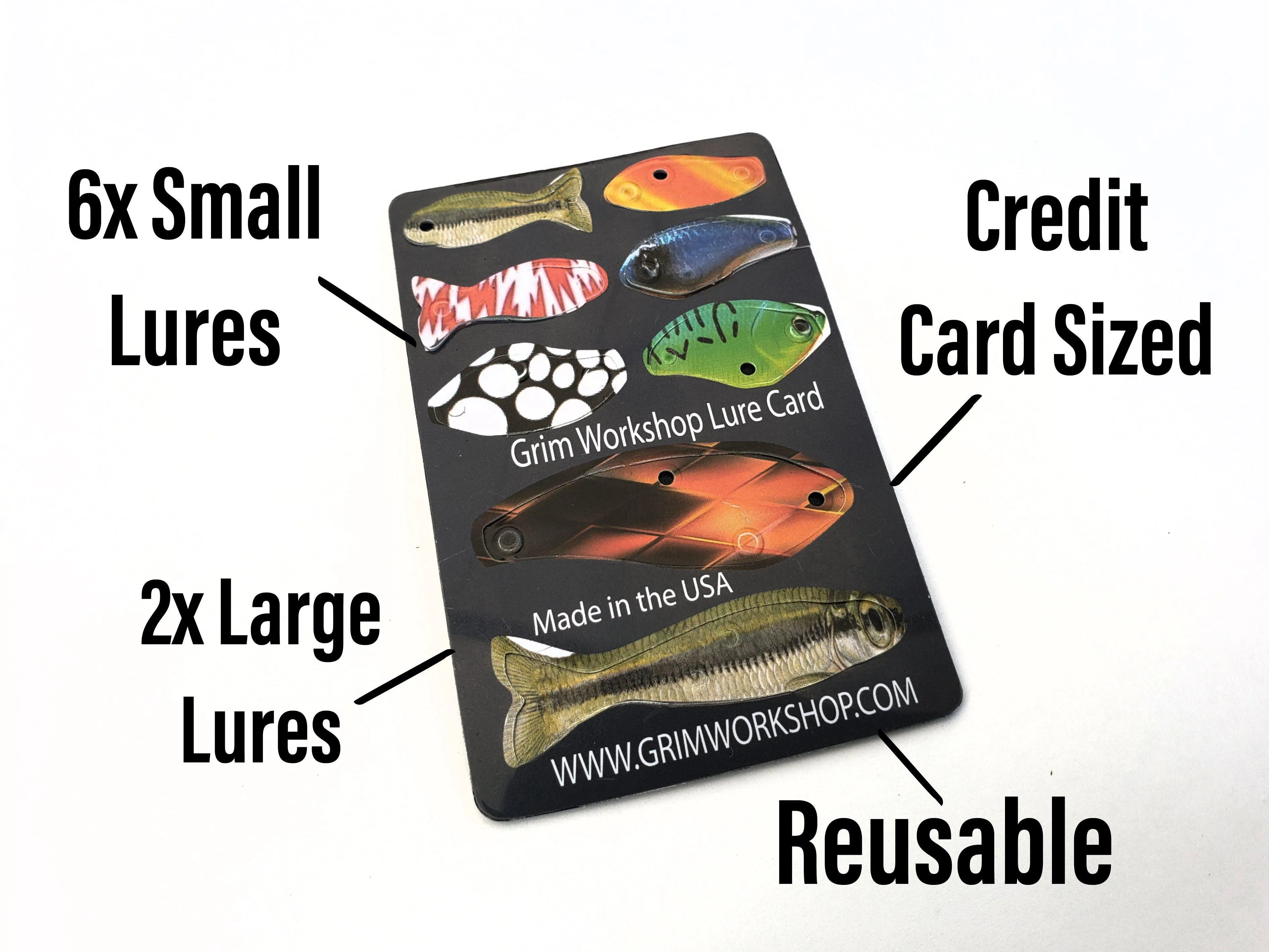 Fishing Lure Card - Credit Card Size Ultralight Fishing Lures