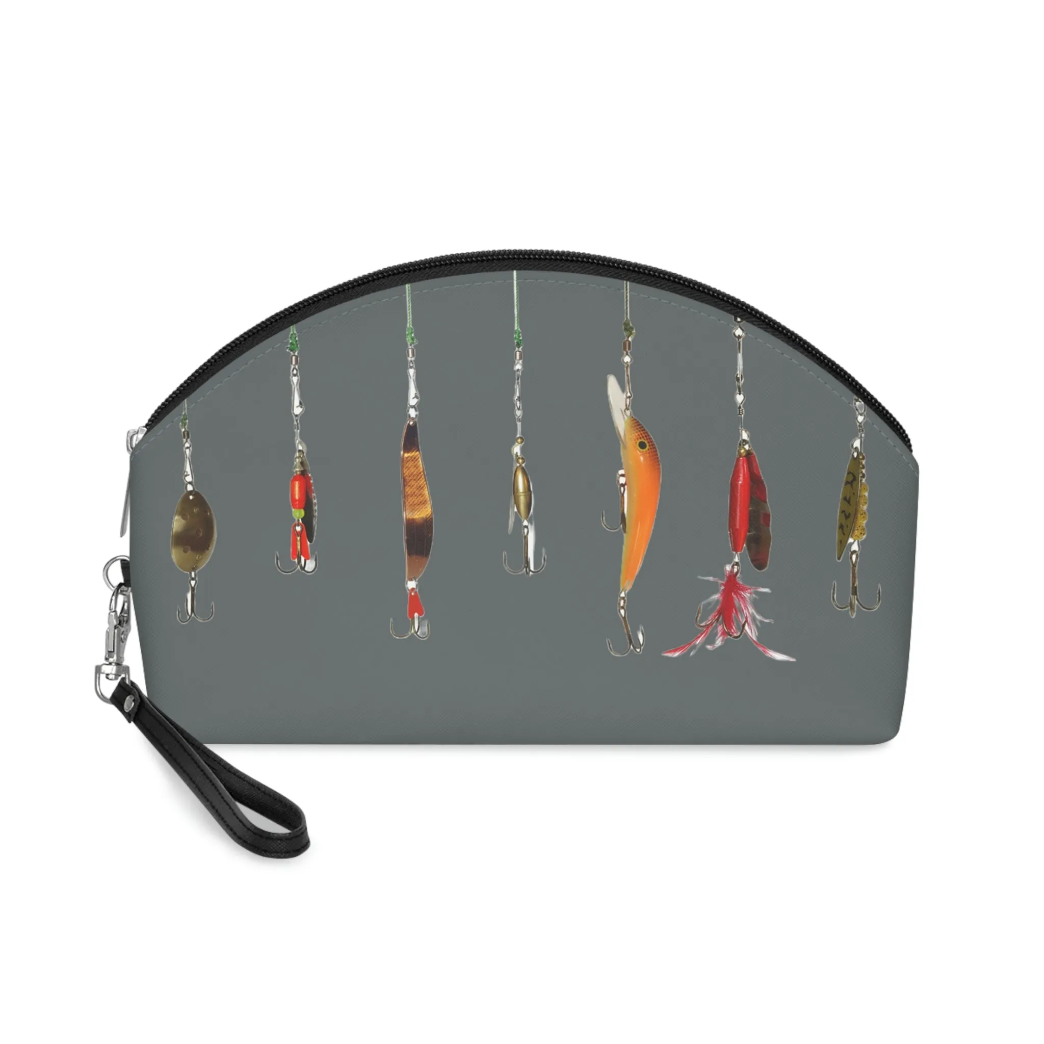 Fishing Theme Boat / Beach Bag - Lures - Dark Grey