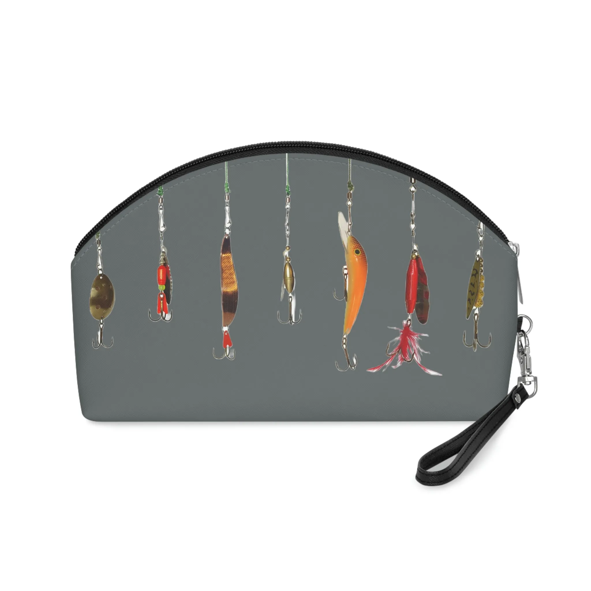 Fishing Theme Boat / Beach Bag - Lures - Dark Grey