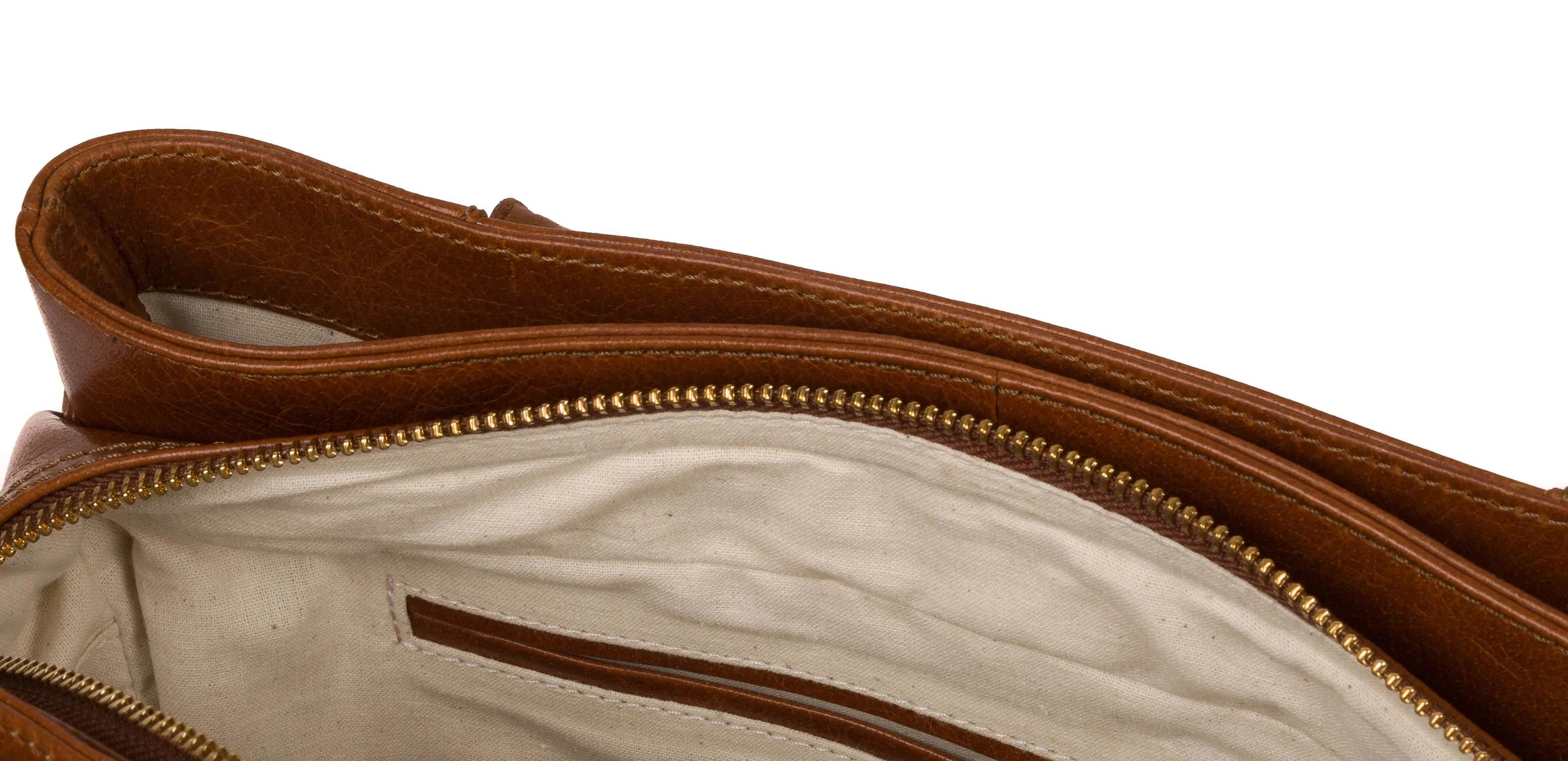 'Fleur' Hazelnut Leather Handbag