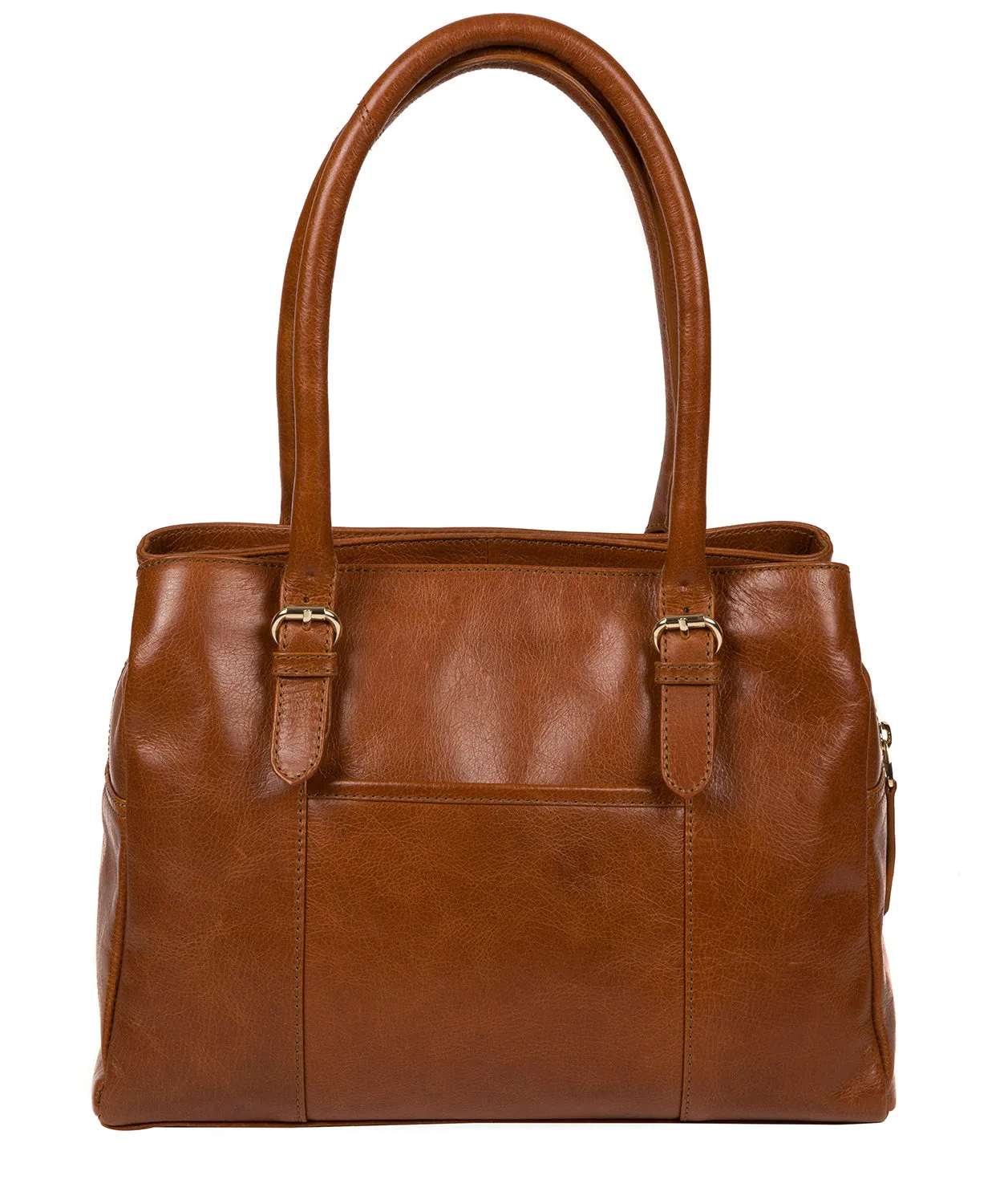 'Fleur' Hazelnut Leather Handbag