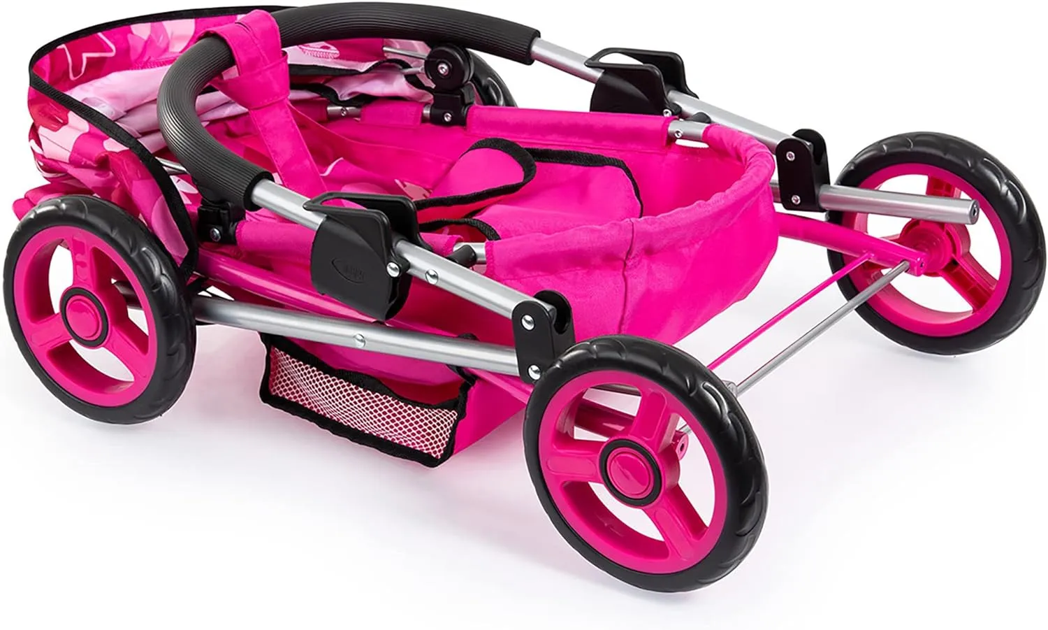 Foldable Baby Doll Stroller Pram, Pink, with Bag & Blanket