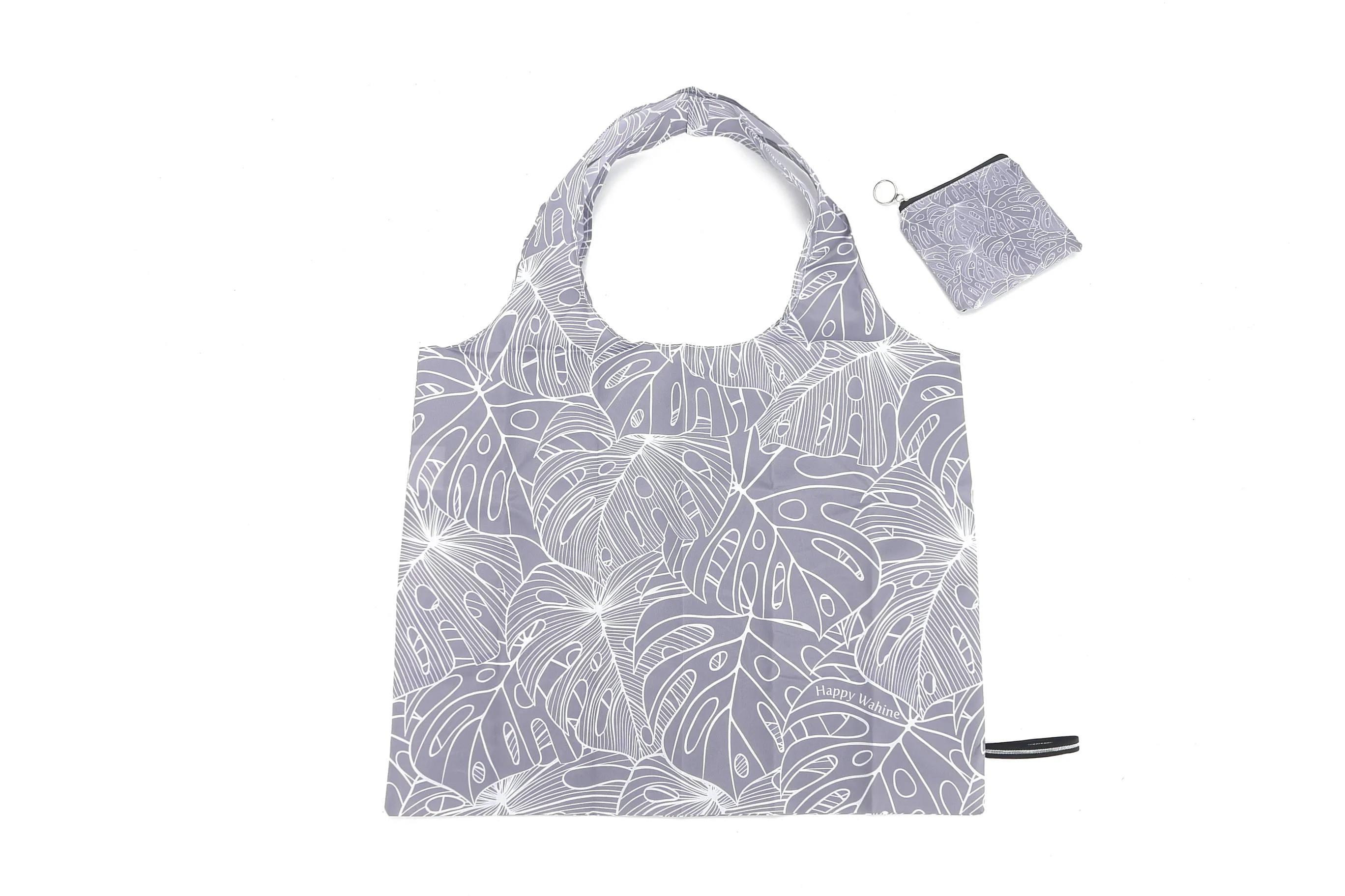 Foldable Bag Jake Monstera Lines Grey