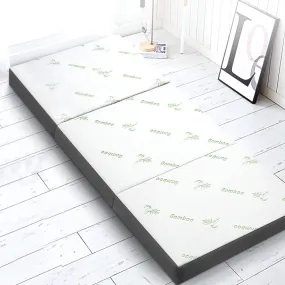 Foldable Foam Mattress with Bamboo Fabric, Single - Giselle Bedding