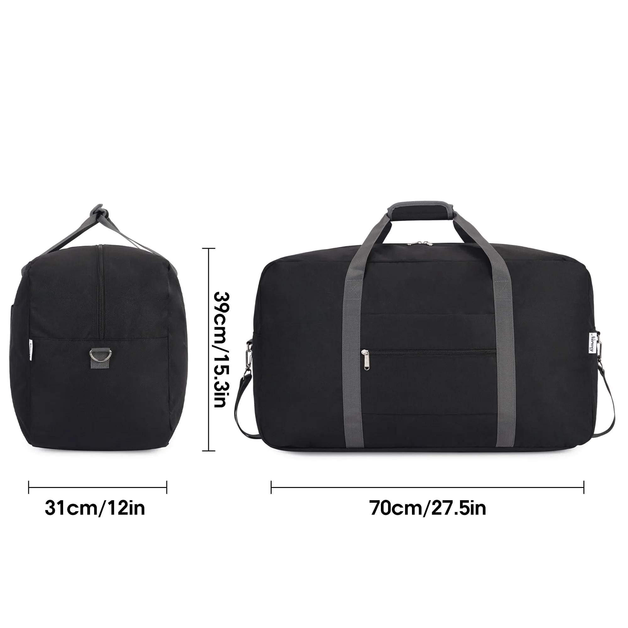 Foldable Travel Duffel Bag Carry on Luggage With Shoulder Strap