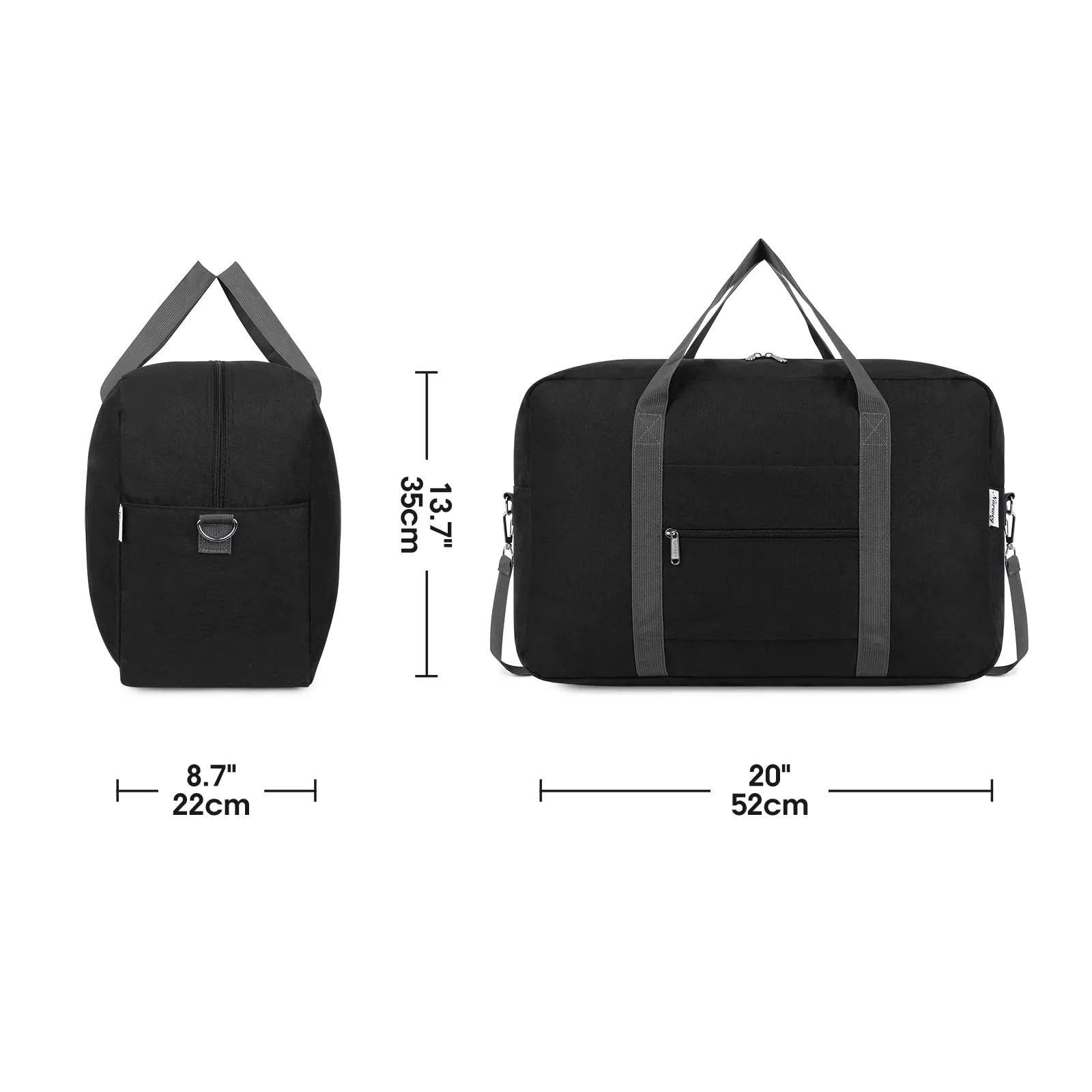 Foldable Travel Duffel Bag Carry on Luggage With Shoulder Strap