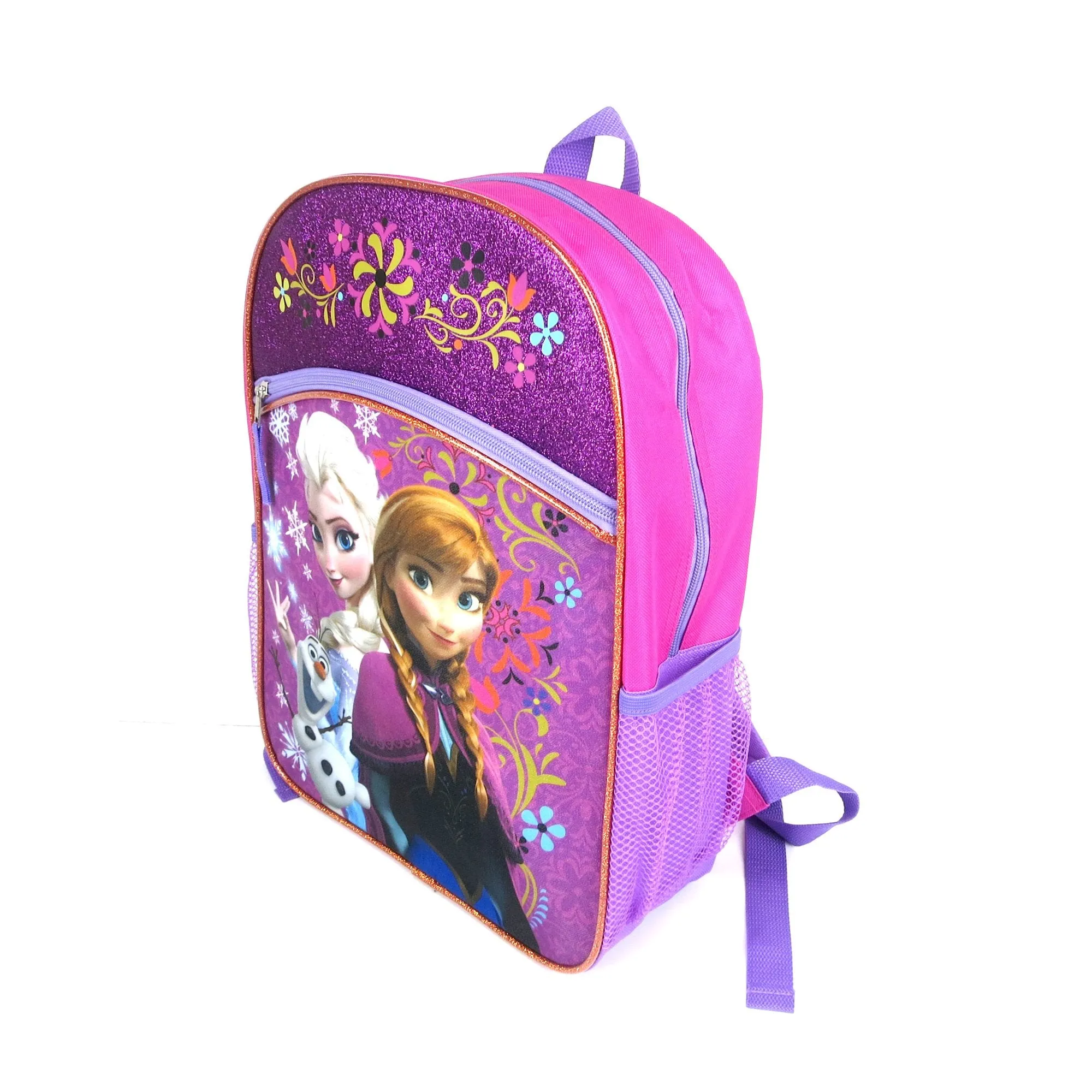 Frozen Backpack Large 16 inch Purple Sparkle