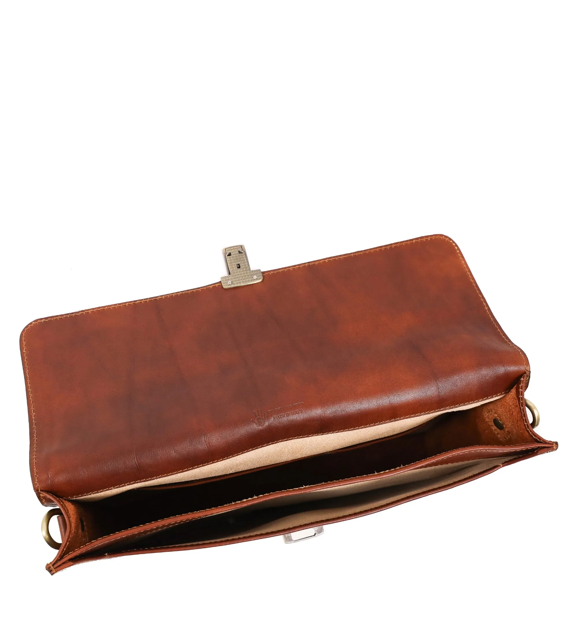 Full Grain Italian Leather Attaché Case, Work Bag with Shoulder Strap  - The Corrections